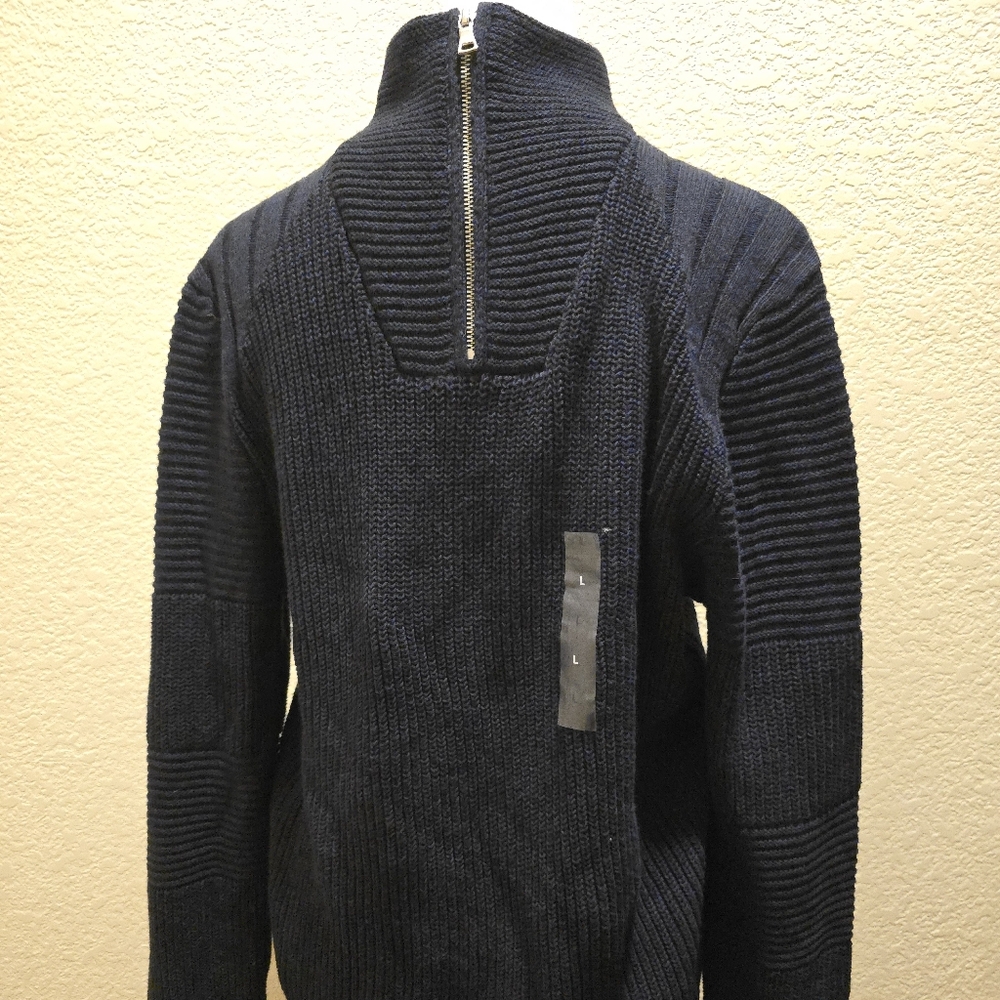 I-N-C- International Concepts Black Half Zip Up Sweater Large